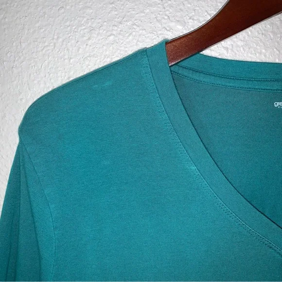 Great Northwest green Long-sleeve Cotton T-shirt Sz L stretch loungewear cozy - Picture 4 of 12